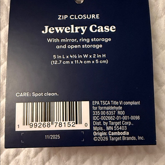 Roller Rabbit Heart Pattern Jewelery Case - Picture 6 of 7